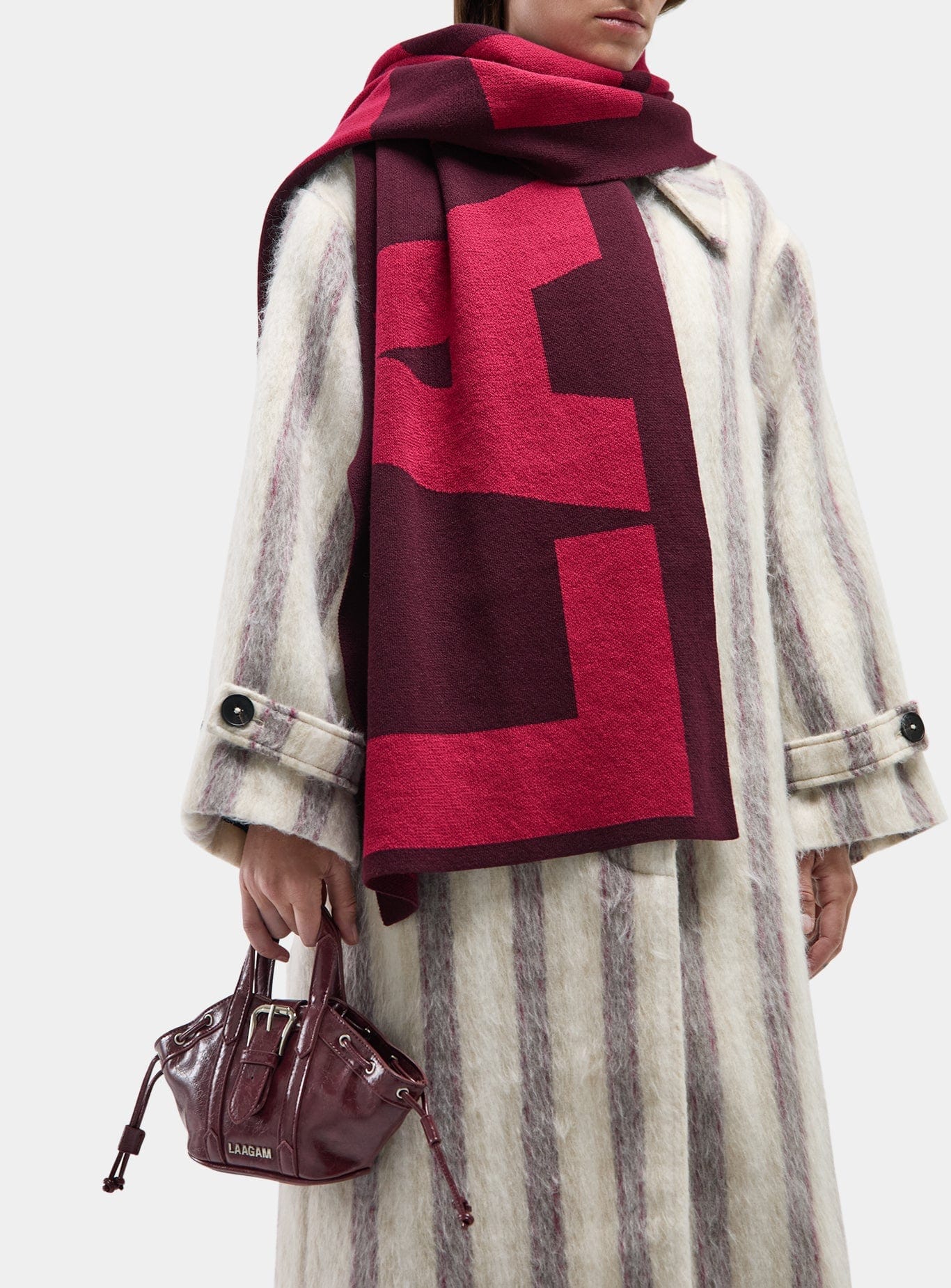 DAMSON PLUM LOGO SCARF - Image 4
