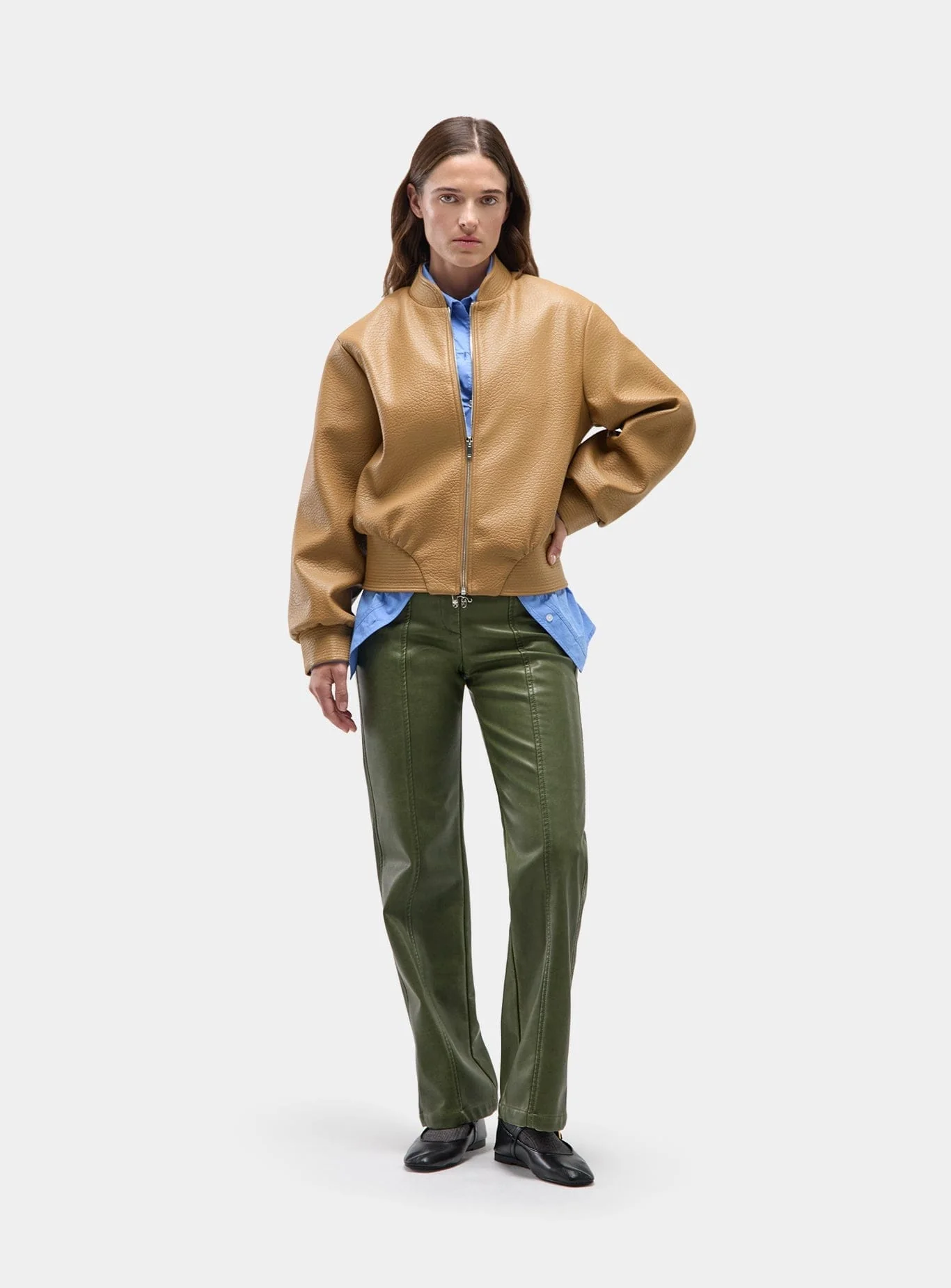 FREYA CAMEL BOMBER JACKET - Image 4