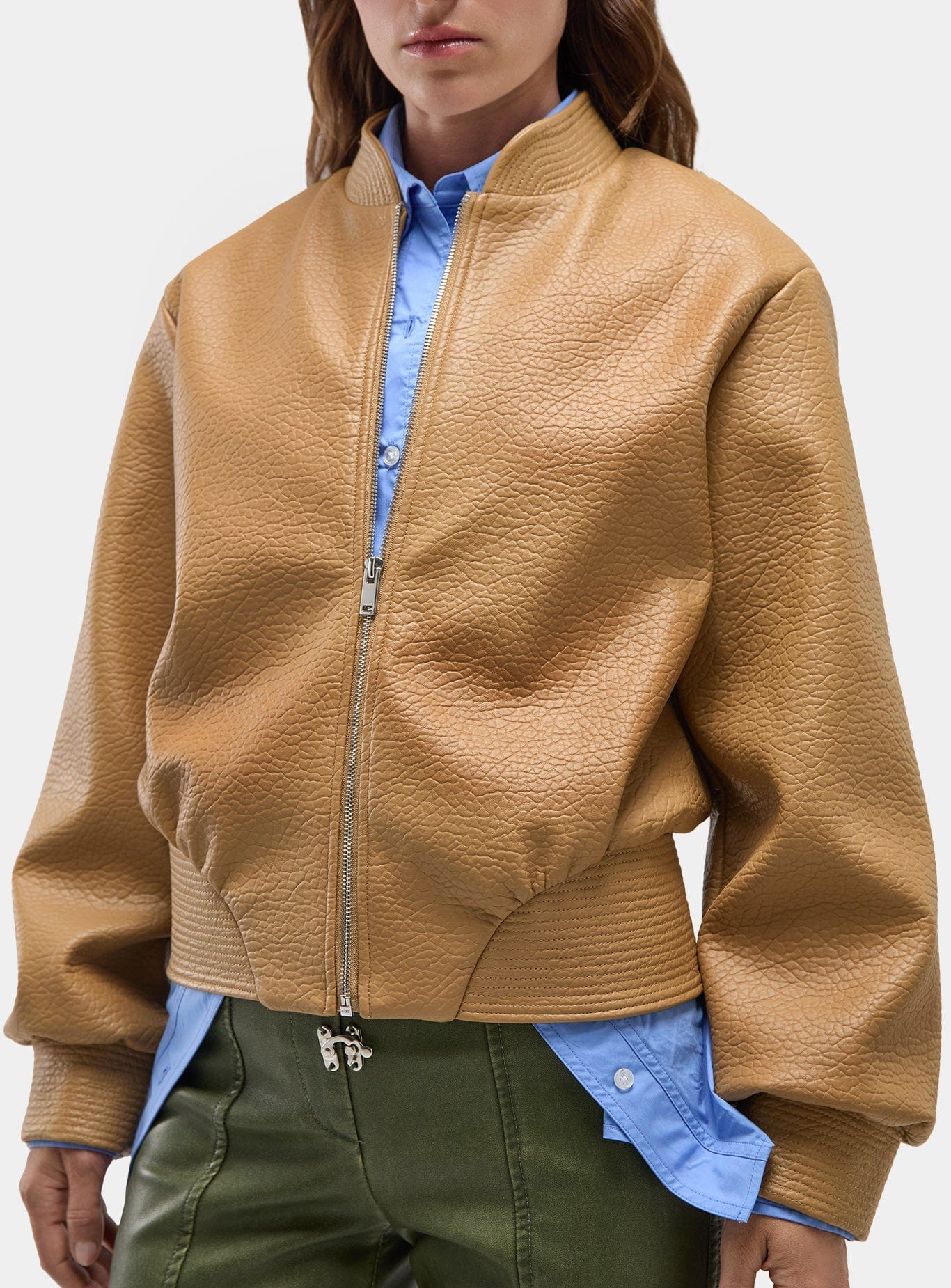 FREYA CAMEL BOMBER JACKET - Image 6