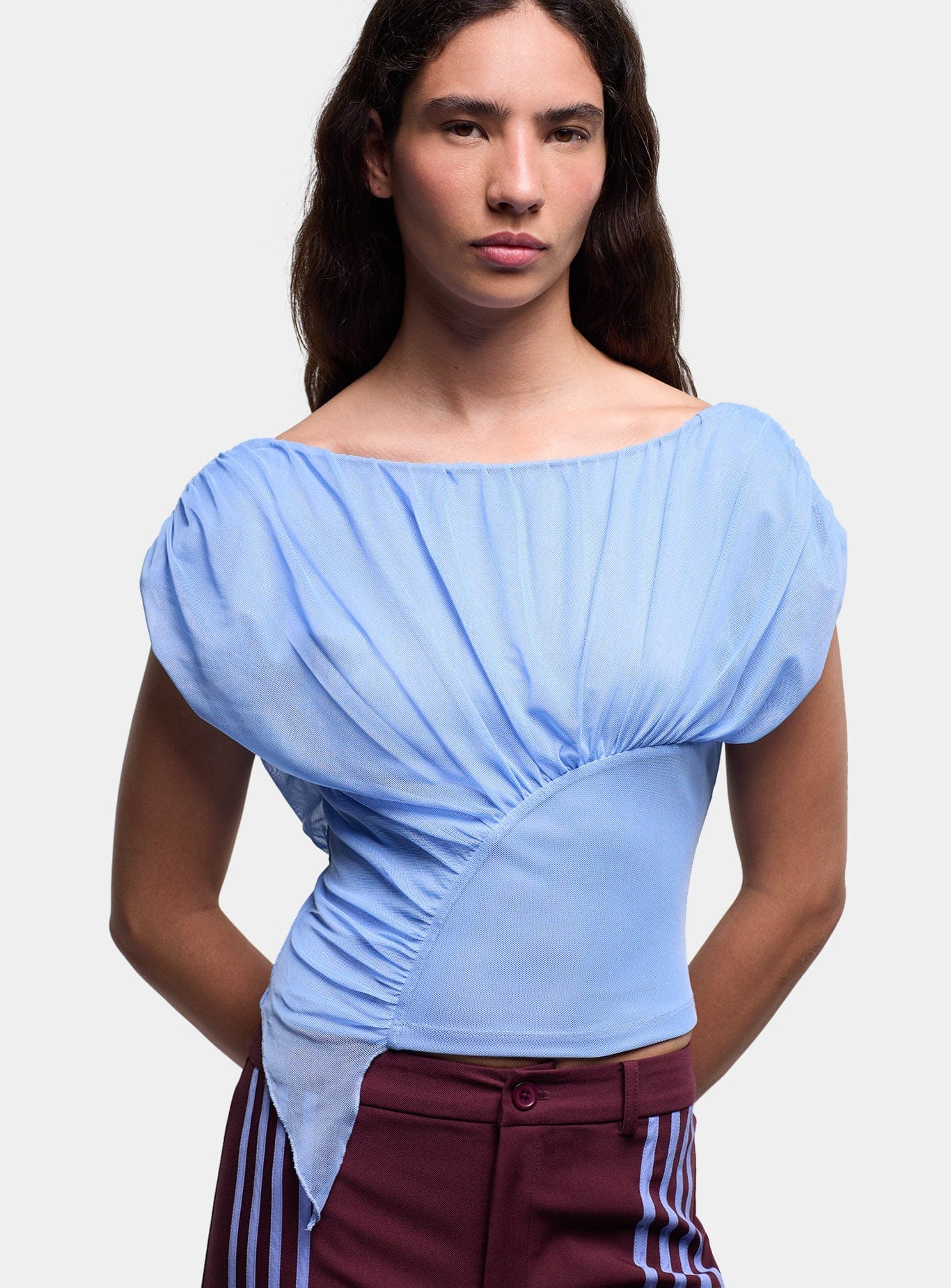 GEMINI BLUE DRAPED TOP - Image 4