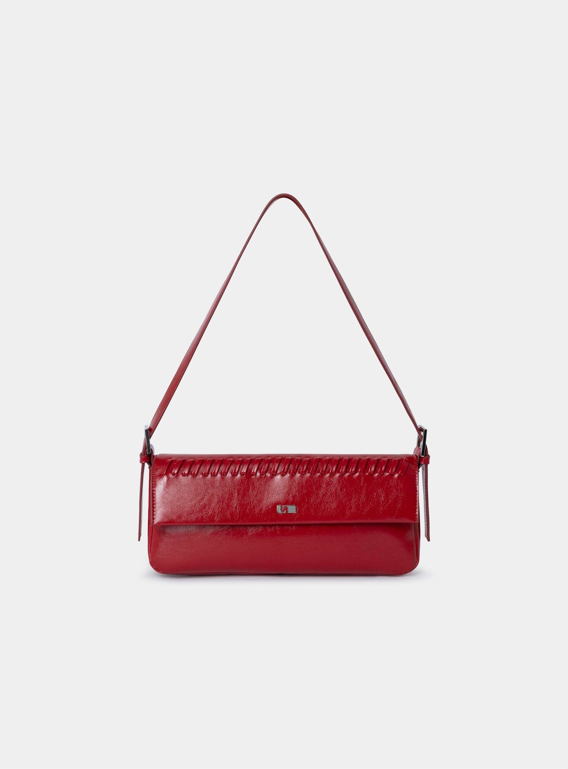 MIRANDA RED BRAIDED BAG - Image 2
