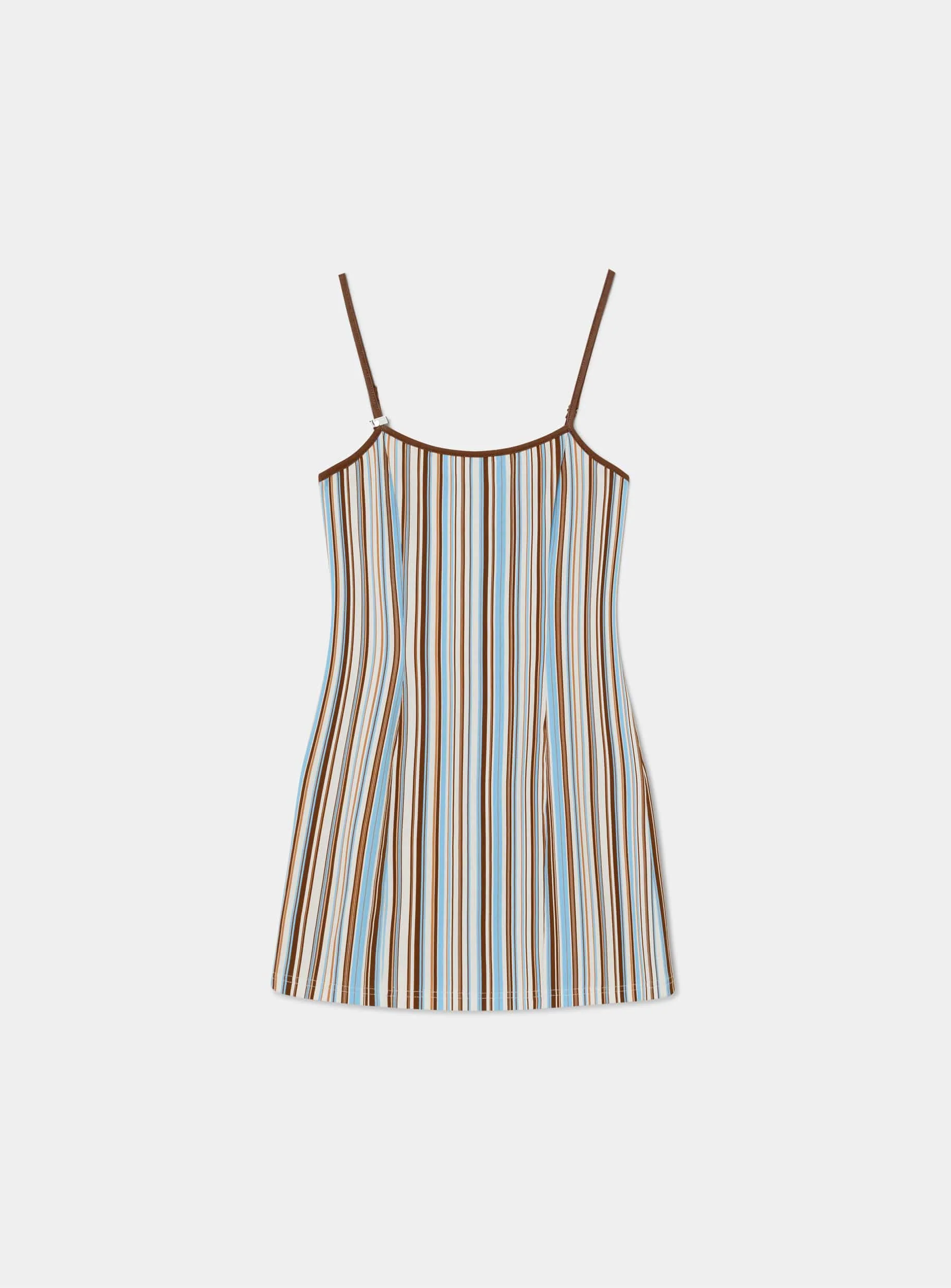 MIREL ECRU STRIPED SHORT DRESS - Image 6
