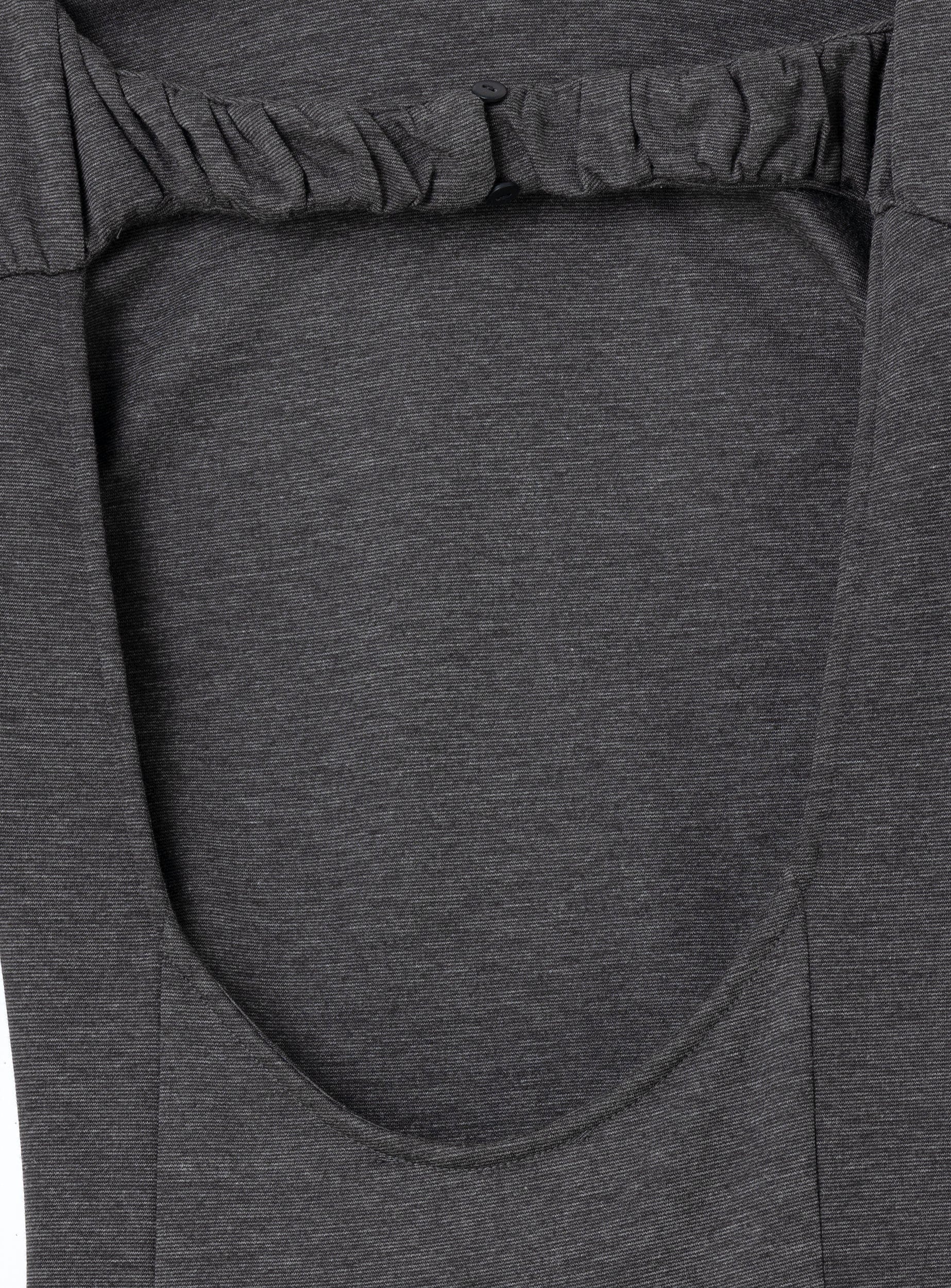 MUSA GREY DRAPED LONG DRESS - Image 4