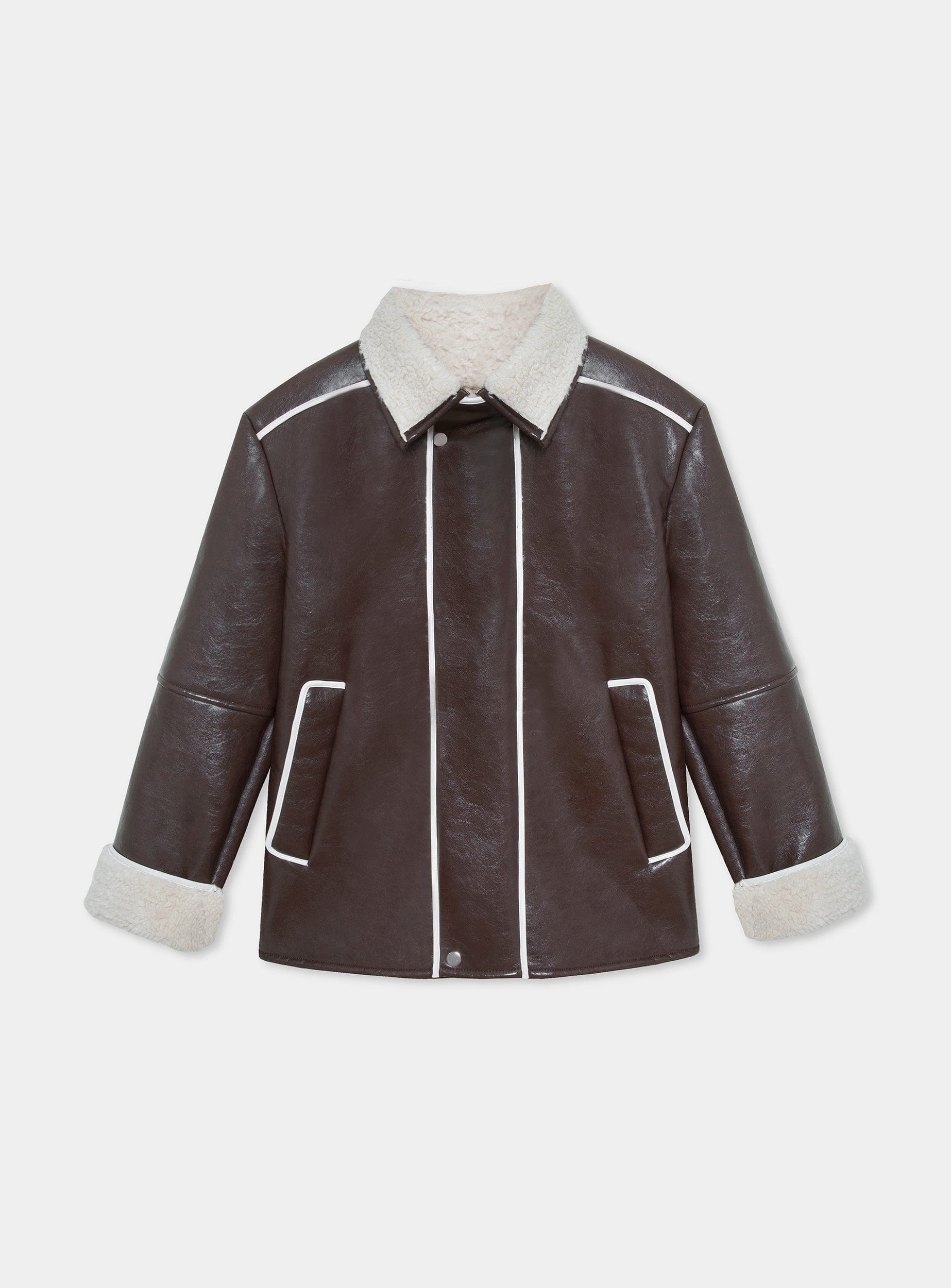 NORA BROWN SHEARLING MEDIUM COAT