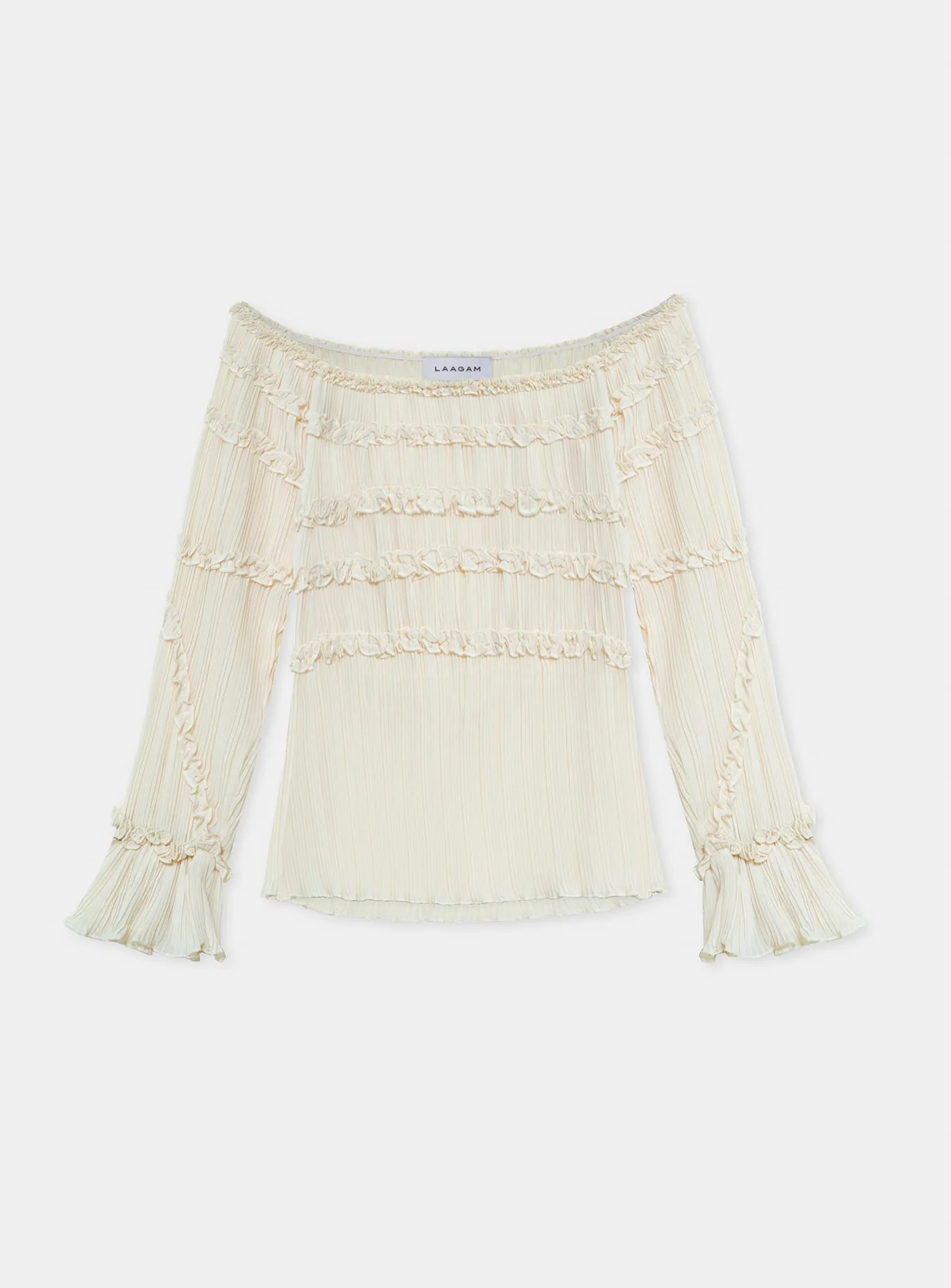 PETRA ECRU TEXTURED BLOUSE - Image 5
