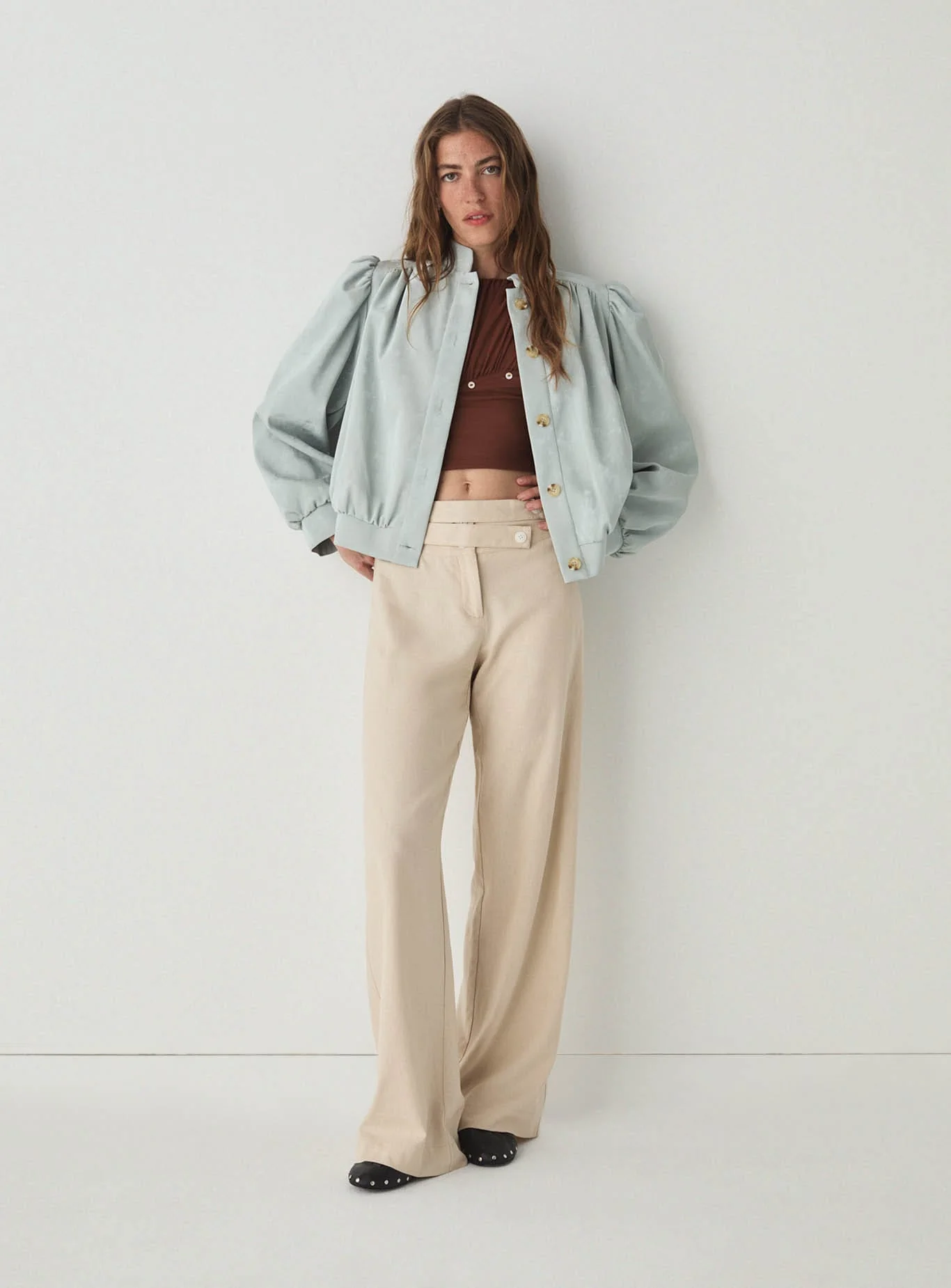 ROBY LIGHT BLUE BOMBER JACKET - Image 3